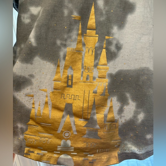 DISNEY TIE DYE GOLD CASTLE SPIRIT JERSEY - SMALL - Picture 6 of 9
